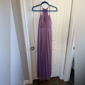 Azazie Maternity Purple Sleeveless Dress
